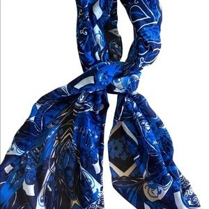 Blue Paisley inspired scarf